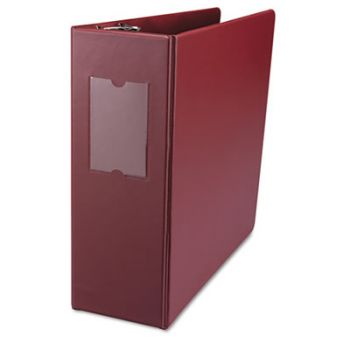 D-Ring Binder, 4" Capacity, 8-1/2 x 11, Burgundy