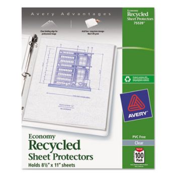 Top-Load Recycled Polypropylene Sheet Protector, Clear, 100/Box