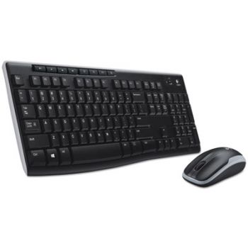 MK270 Wireless Combo, Keyboard/Mouse, USB, Black