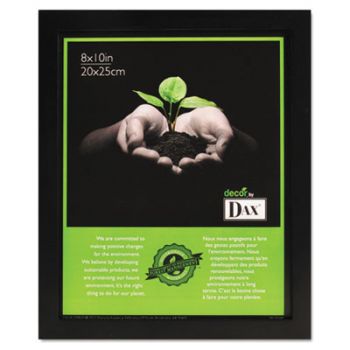 Solid Wood Photo/Picture Frame, Easel Back, 8 x 10, Black