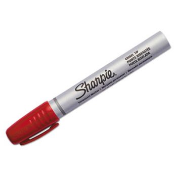 Pro Permanent Marker, Chisel Tip, Red, Open Stock, Dozen