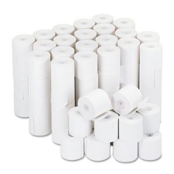 Adding Machine/Calculator Roll, 16 lb, 1/2" Core, 2-1/4" x 126 ft,White, 100/CT