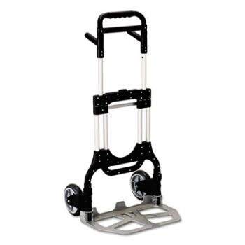 Stow-Away Heavy-Duty Hand Truck, 500lb Capacity, 23w x 24d x 50h, Aluminum