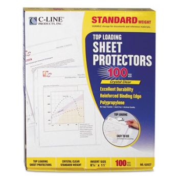 Standard Weight Polypropylene Sheet Protector, Clear, 2", 11 x 8 1/2, 100/BX