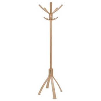 Café Wood Coat Stand, Ten Peg/Five Hook, 21 2/3 x 21 2/3 x 69 1/3 Espresso Brown