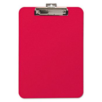 Unbreakable Recycled Clipboard, 1/4" Capacity, 8 1/2 x 11, Red