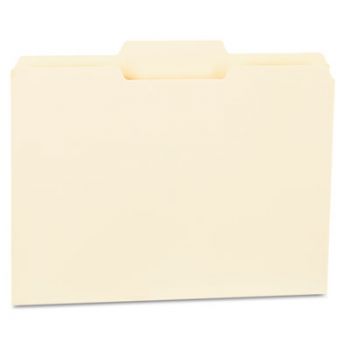 File Folders, 1/3 Cut Second Position, One-Ply Top Tab, Letter, Manila, 100/Box