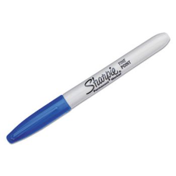 Fine Point Permanent Marker, Blue, Dozen