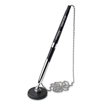 Chain-Riter Stick-On Ballpoint Counter Pen, Black Ink, Fine