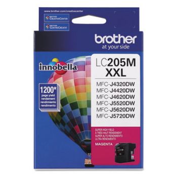 LC205M (LC-205M) Super High-Yield  Ink, 1200 Page-Yield, Magenta