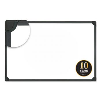 Magnetic Dry Erase Board, Melamine, 36 x 24, White, Aluminum/Plastic Frame