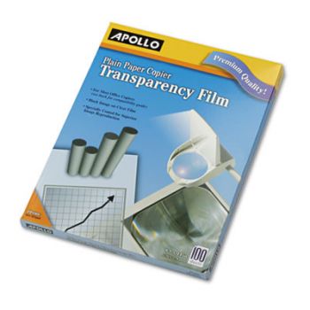Plain Paper Transparency Film for Laser Devices, Letter, Clear, 100/Box