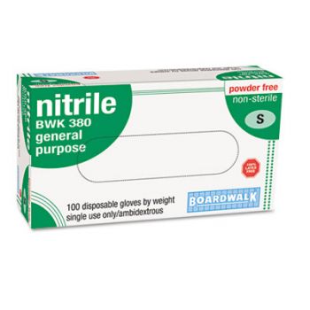 Disposable General-Purpose Nitrile Gloves, Small, Blue, 100/Box