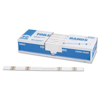 Toilet Seat Bands, Brown/White, Paper, 2000/Carton