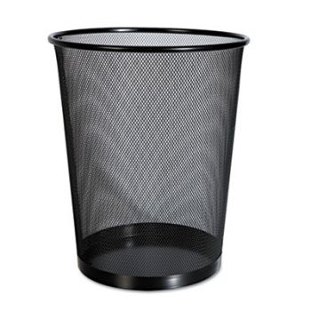 Mesh Wastebasket, 18qt, Black