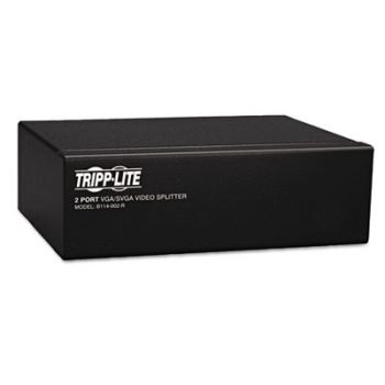 Video Splitter, VGA/SVGA, 2-Port Signal Booster, HD15 Ports