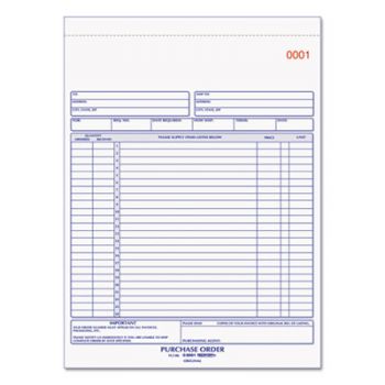 Purchase Order Book, 8 1/2 x 11, Letter, Two-Part Carbonless, 50 Sets/Book