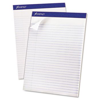 Recycled Writing Pads, 8 1/2 x 11 3/4, White, 50 Sheets, Dozen
