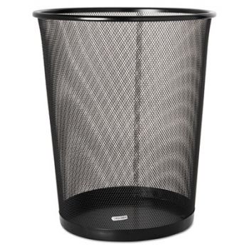 4 1/2 Gallon Steel Black Round Mesh Trash Can