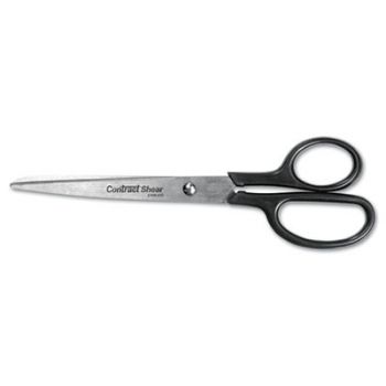 Straight Contract Scissors, 8" Long, Black