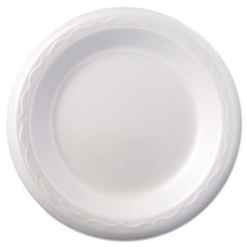 Foam Dinnerware, Plate, 6" dia, White, 125/Pack, 8 Packs/Carton