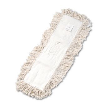 Industrial Dust Mop Head, Hygrade Cotton, 24w x 5d, White