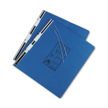 Pressboard Hanging Data Binder, 14-7/8 x 11, Unburst Sheets, Blue