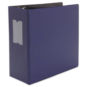 D-Ring Binder, 5" Capacity, 8-1/2 x 11, Navy Blue