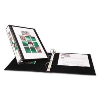 Economy View Binder w/Round Rings, 11 x 8 1/2, 1 1/2" Cap, Black