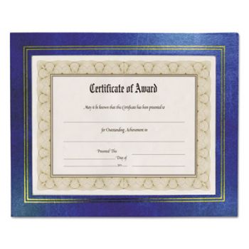 Leatherette Document Frame, 8-1/2 x 11, Blue, Pack of Two