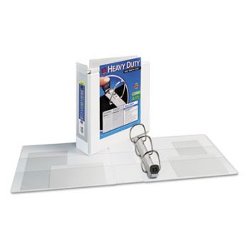 Heavy-Duty View Binder w/Locking 1-Touch EZD Rings, 3" Cap, White