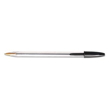 Cristal Xtra Smooth Ballpoint Pen, Black Ink, 1mm, Medium, Dozen