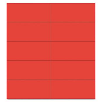 Dry Erase Magnetic Tape Strips, Red, 2" x 7/8", 25/Pack