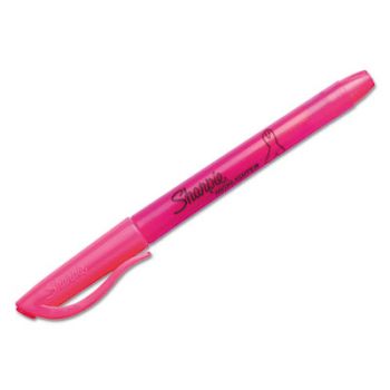 Pink Ribbon Pocket Style Highlighters, Pink, 2/Pk
