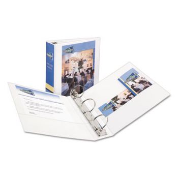 Economy View Binder w/Round Rings, 11 x 8 1/2, 3" Cap, White