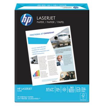 LaserJet Paper, 98 Brightness, 24lb, 8-1/2 x 11, Ultra White, 500 Sheets/Ream