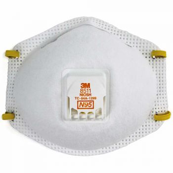 3M 8511 - N95 Particulate Respirator, Cool Flow Valve - 10/Box