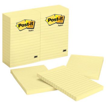 Original Pads in Canary Yellow, 4 x 6, Lined, 100/Pad, 12 Pads/Pack