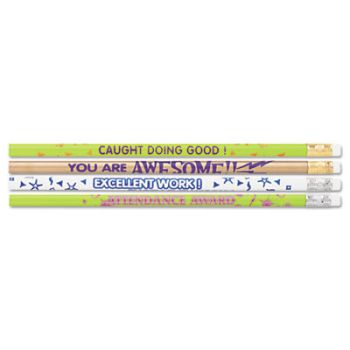 Award Woodcase Pencil, Motivational Assortment, HB #2, 144/Box