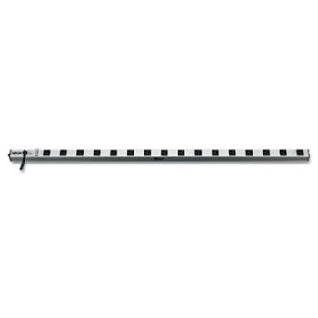 Power Strip, 16 Outlets, 1 1/2 x 48 x 1/2, 15 ft Cord, Silver