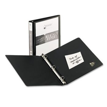 Economy View Binder w/Round Rings, 11 x 8 1/2, 1" Cap, Black