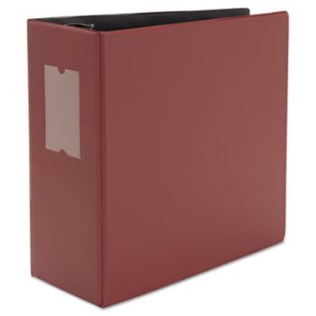 D-Ring Binder, 5" Capacity, 8-1/2 x 11, Burgundy