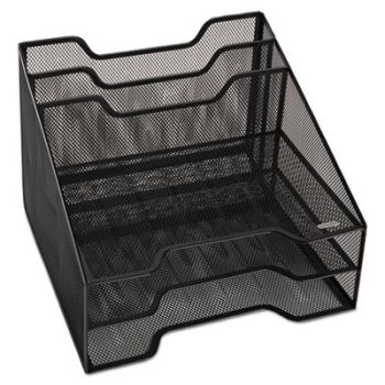 Combination Sorter, Five Sections, Mesh, 12 1/2 x 11 1/2 x 9 1/2, Black