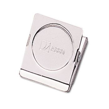 Magnetic Clip, Steel, 7/8" Capacity, 1-1/2"w, Chrome