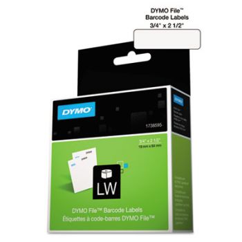 LabelWriter Bar Code Labels, 3/4 x 2 1/2, White, 450 Labels/Roll