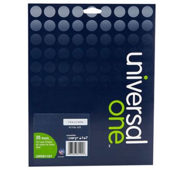 Laser Printer Permanent Labels, 1/2 x 1-3/4, Clear, 2000/Box