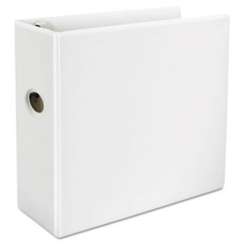 Comfort Grip Deluxe Plus D-Ring View Binder, 5" Capacity, 8-1/2 x 11, White
