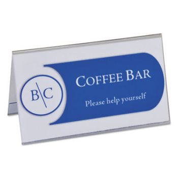 Tent Card Holders, 2" x 3 1/2", Rigid Heavyweight Clear Plastic, 40/Box