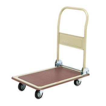 FoldAway Platform Trucks, 700lb, 18 1/2 x 29 1/4 x 28 3/4, Tropic Sand/Brown