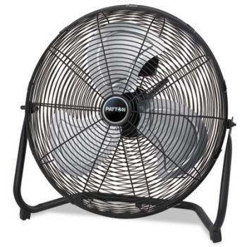 High Velocity Fan, Three-Speed, Black, 8.58"W x 22.83"H